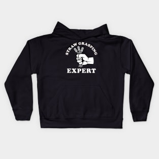 Straw Grasping Expert (Light on Dark) Kids Hoodie